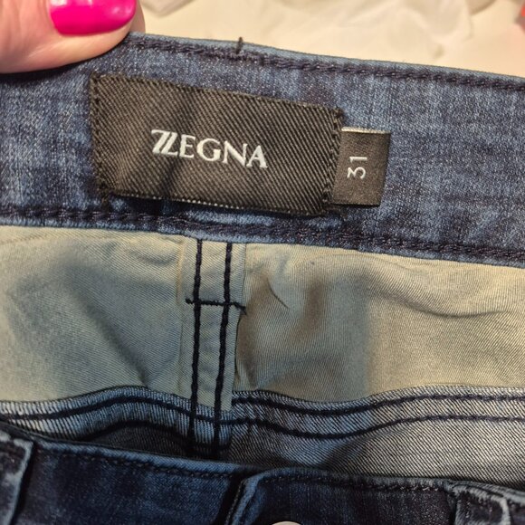Zegna ZZ530 Slim Fit Blue Jeans Size 31 - Picture 11 of 14